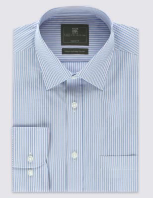 Cotton Rich Highlight Striped Shirt